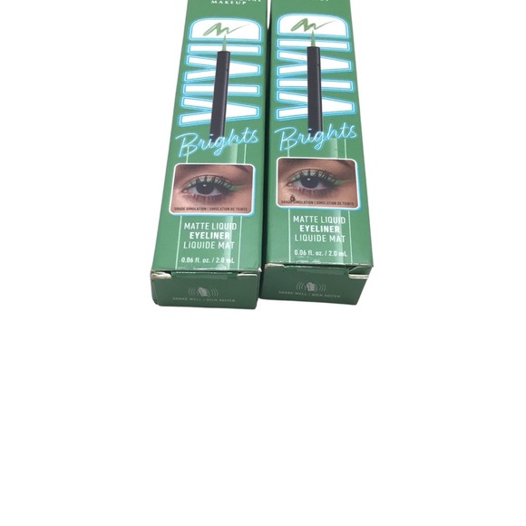 (2)-NYX PROFESSIONAL MAKEUP Vivid Brights Liquid Eyeliner Liner - GHOSTED GREEN - Picture 8 of 9
